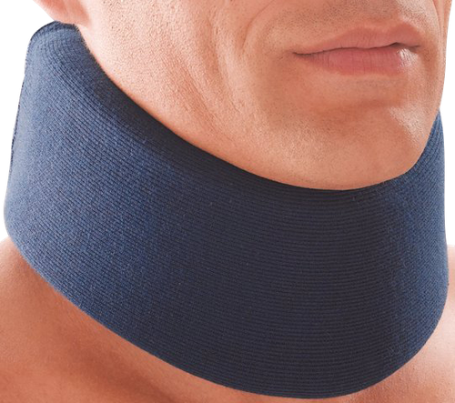 ORTEL C2 PLUS Collier cervical semirigide, avec housse amovible. hauteur 7,5 cm, marine, taille 2